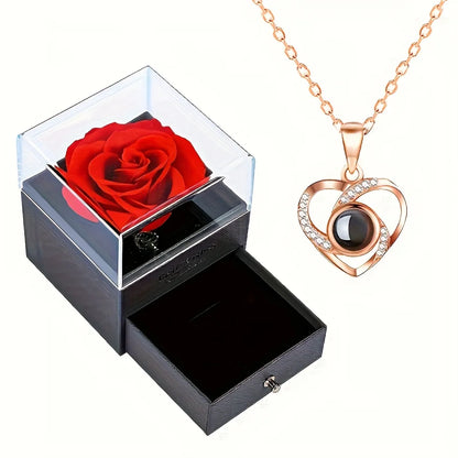 Projection Necklace 100 Languages I Love You