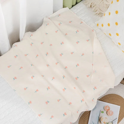 Cotton Muslin Swaddle Blanket 80x80cm 0-24M Kids