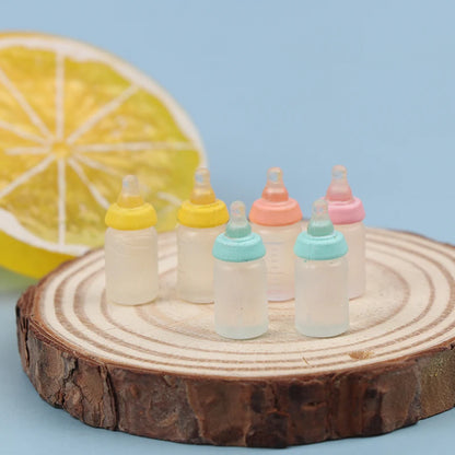 Dollhouse Miniature Milk Bottle Set 6pcs 112 Scale