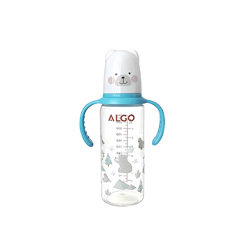 PP Bottle with Handle 240ml FCM Certified – front view
