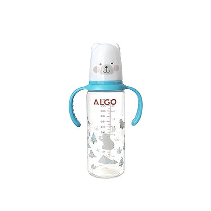 PP Bottle with Handle 240ml FCM Certified – front view