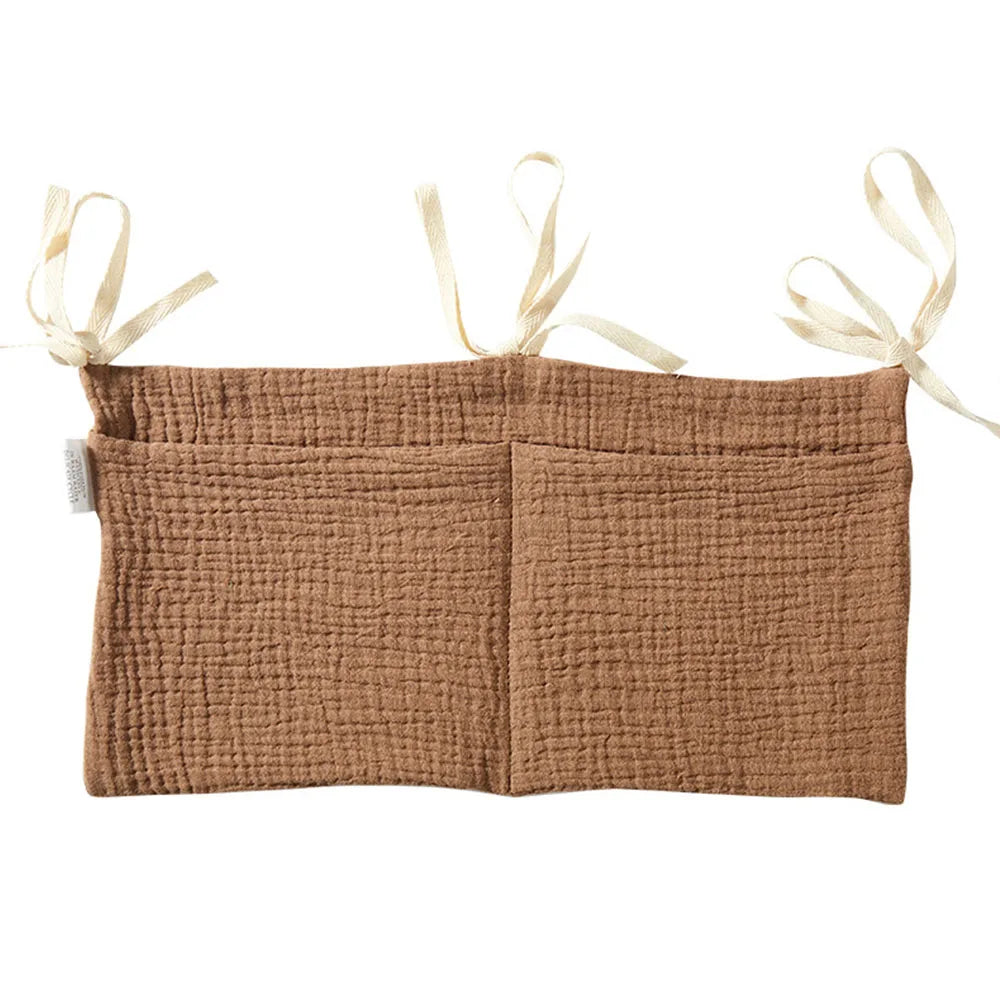 Crib Organizer Hanging Storage Bag 2 Pockets