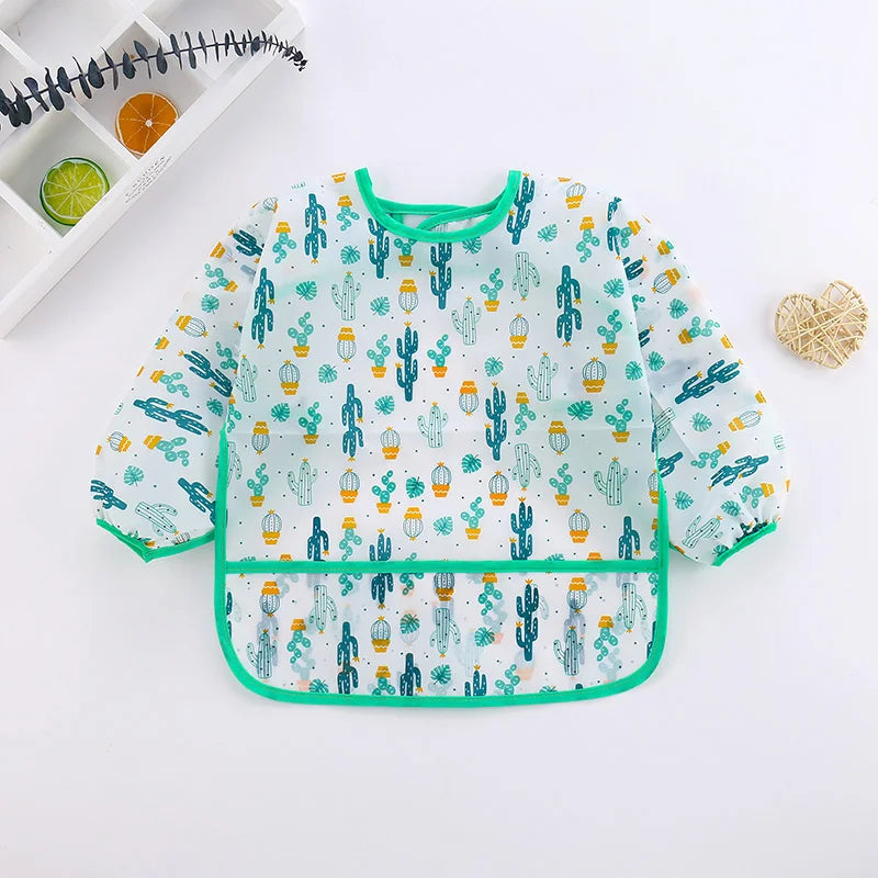 Waterproof Long Sleeve Art Smock Bib 1-3Y
