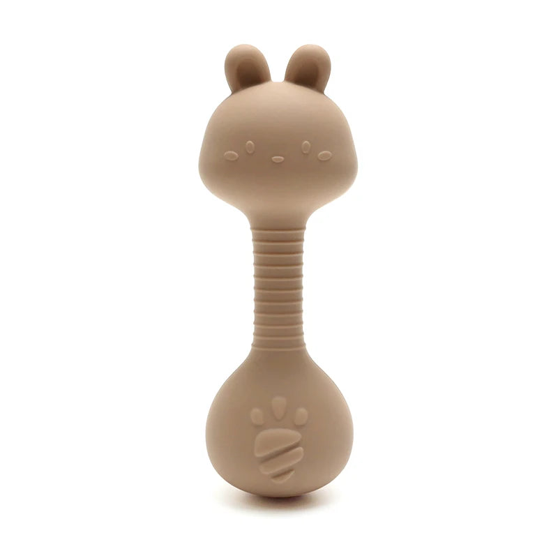 Bunny Silicone Rattle Teether BPA-Free 0-2Y