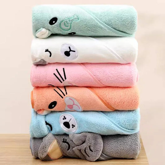 Bath Towel Swaddle 80x80cm 4 Colors – front view
