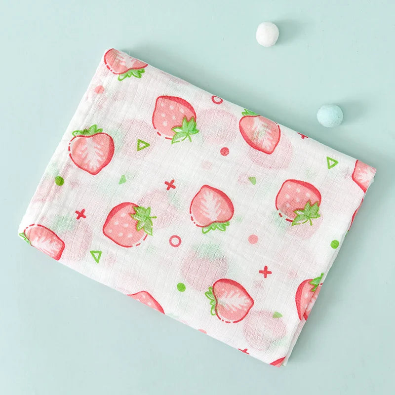 Dual Layer Muslin Swaddle Blanket 110cm 4-Pack