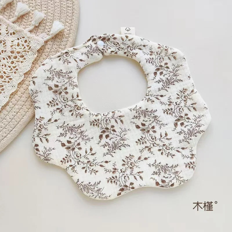 Animal Muslin Burp Cloth Bib Cotton 0-1Y – Front View