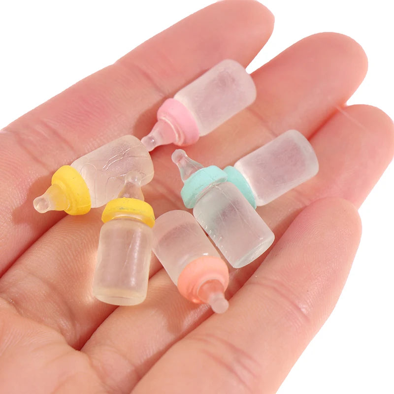 Dollhouse Miniature Milk Bottle Set 6pcs 112 Scale