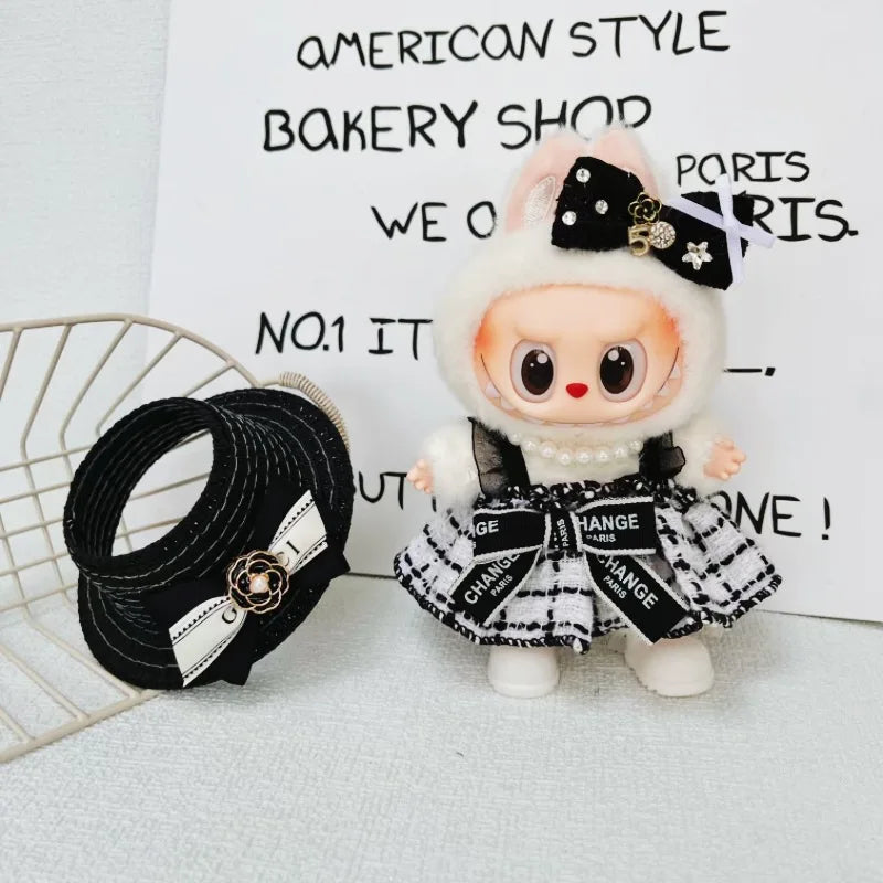 Labubu Doll Sitting Party Outfit Vinyl Doll Fit