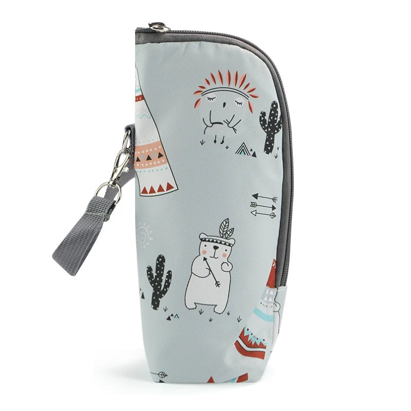 Portable Bottle Bag Travel Case Insulated Milk Organiser – front view