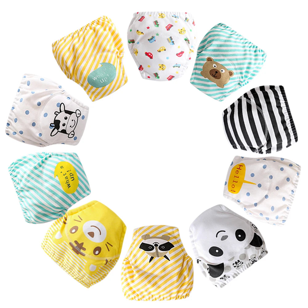Waterproof Cotton Potty Training Pants 10-Pack – 4-layer construction