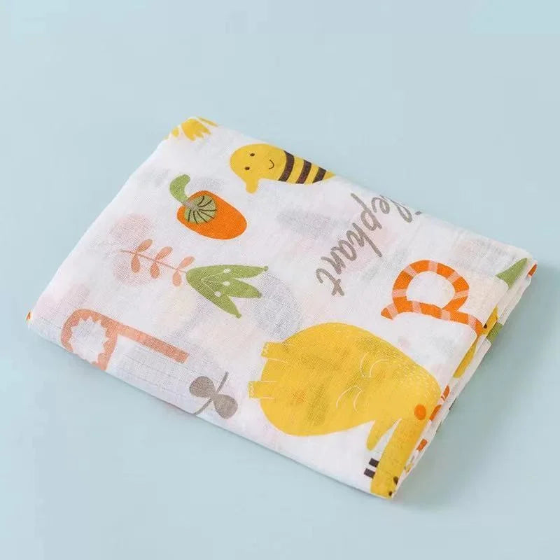 Dual Layer Muslin Swaddle Blanket 110cm 4-Pack
