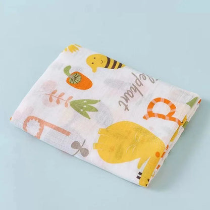 Dual Layer Muslin Swaddle Blanket 110cm 4-Pack