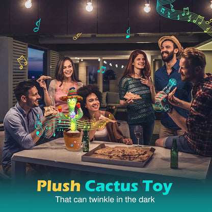 Talking Dancing Cactus Toy LED USB Rechargeable