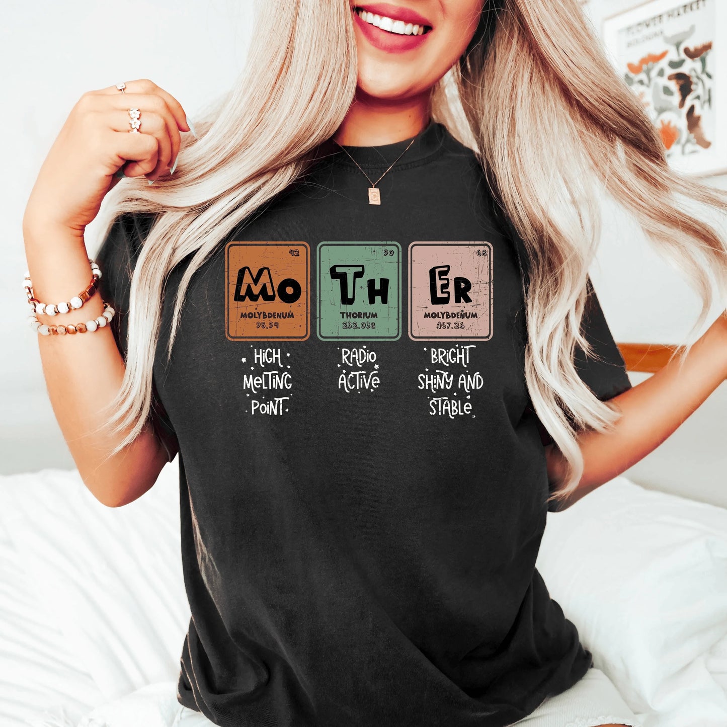 Chemistry Periodic Table Mom T-Shirt Cotton