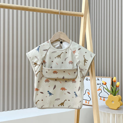 Waterproof Short Sleeve Animal Bib 1-3Y Kids