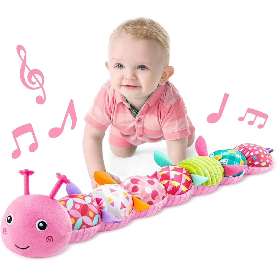 Sensory Caterpillar Plush Toy 3-in-1 0-12M Kids