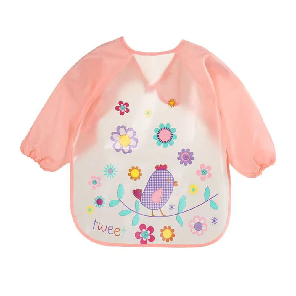 Waterproof Long Sleeve Bib Coat PEVA 1-3Y