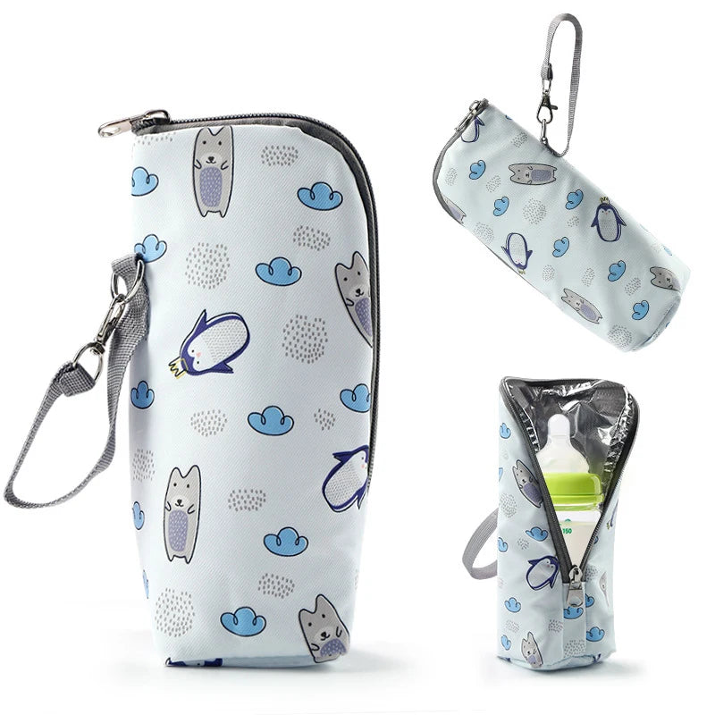 Portable Bottle Bag Travel Case Insulated Milk Organiser – front view