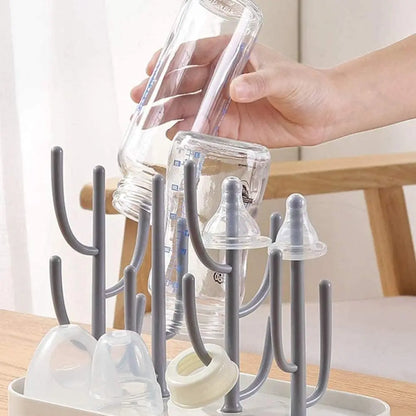 Bottle Drying Rack for Kitchen Counter Detachable – front view