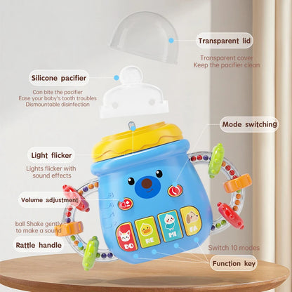 Musical Pacifier Rattle Light Soothing Toy – front view