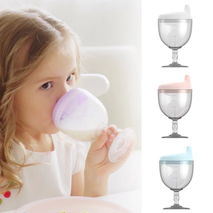 150ml Learning Drinking Bottle Wine Glass Shape Duckbill Cup – front view
