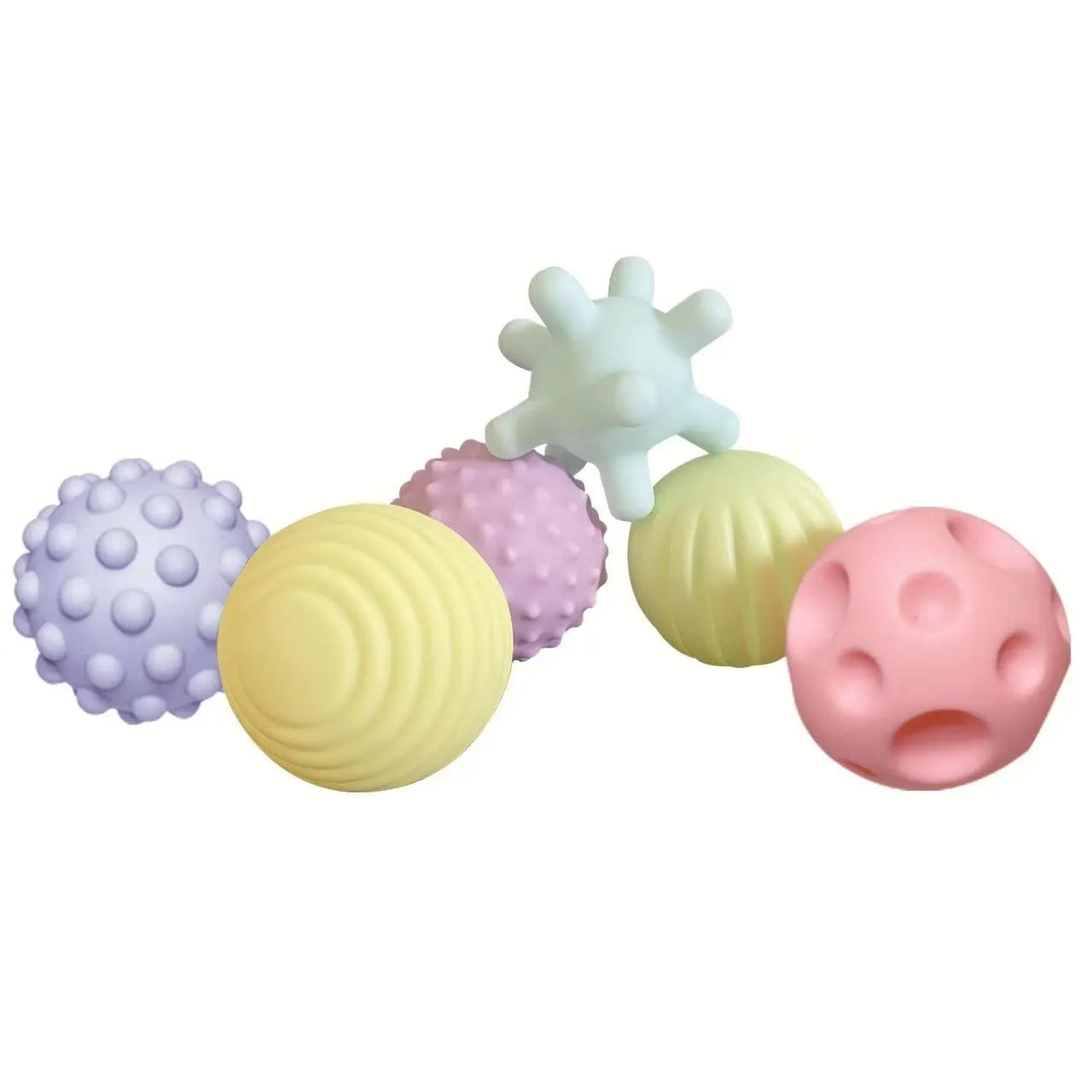 Sensory Textured Silicone Balls 6pcs 13-24M
