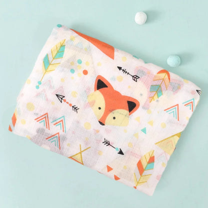 Dual Layer Muslin Swaddle Blanket 110cm 4-Pack
