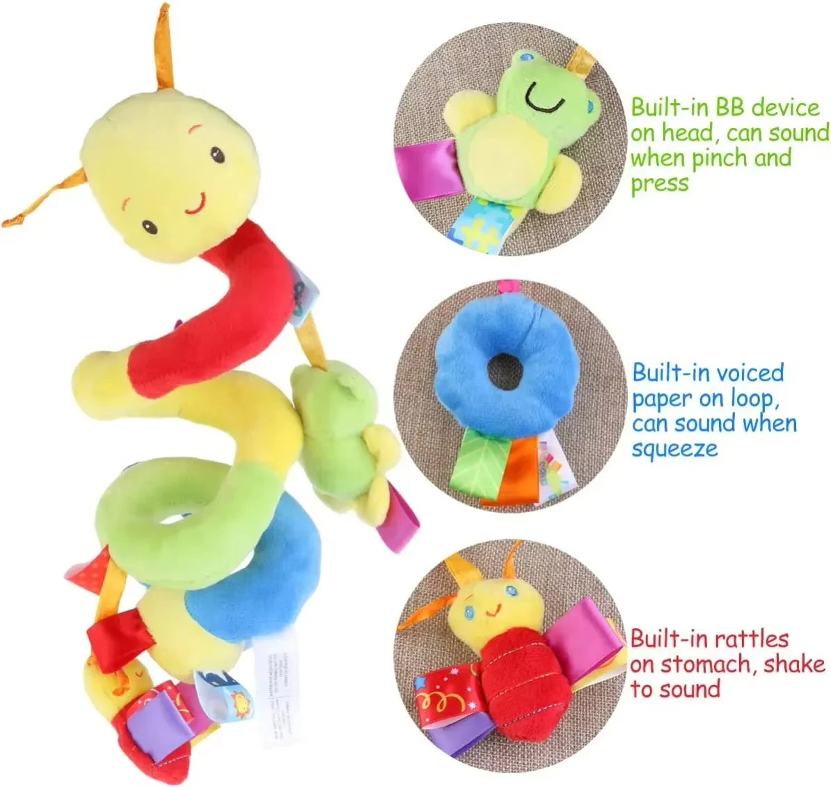 Crib Hanging Spiral Rattle Toy Musical