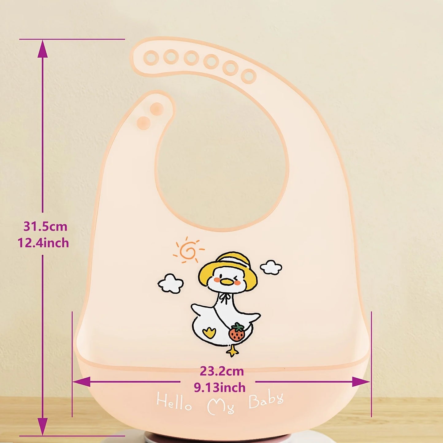 Waterproof Silicone Bib Animal Print 1-3Y