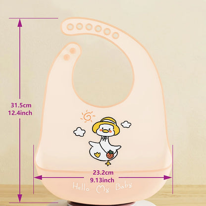 Waterproof Silicone Bib Animal Print 1-3Y