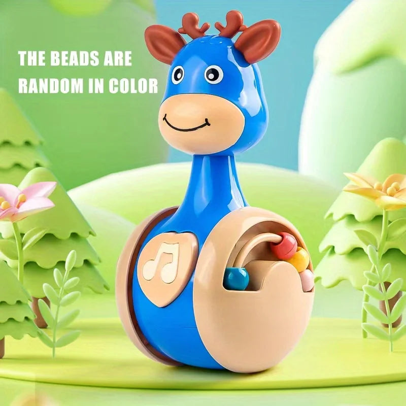 Roly Poly Tumbler Wobbler Toy Deer 4-12MRoly Poly Tumbler Wobbler Toy Deer 4-12M