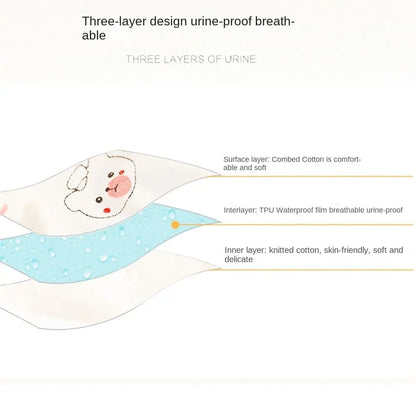 Bear Diaper Pants Reusable Cotton 0-12M