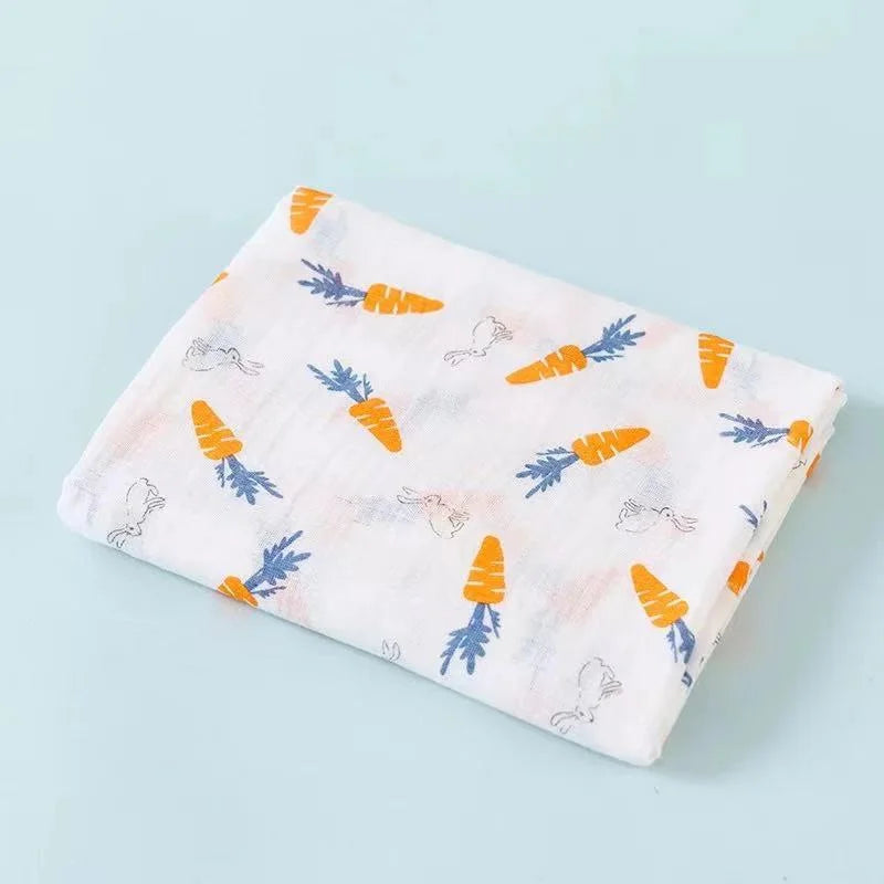 Dual Layer Muslin Swaddle Blanket 110cm 4-Pack