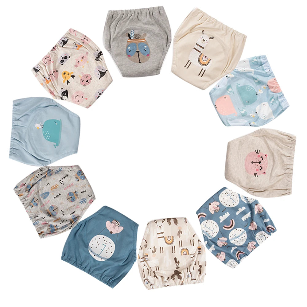 Waterproof Cotton Potty Training Pants 10-Pack – 4-layer construction