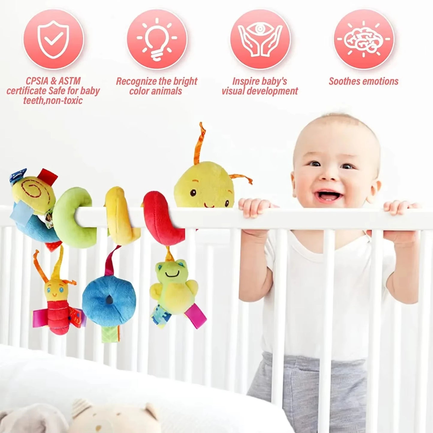 Crib Hanging Spiral Rattle Toy Musical