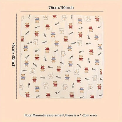 Cotton Muslin Swaddle Blanket 80x80cm 0-24M Kids