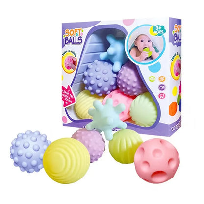 Sensory Textured Silicone Balls 6pcs 13-24M