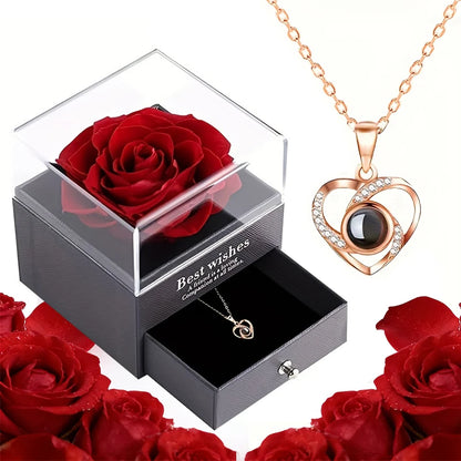 Projection Necklace 100 Languages I Love You