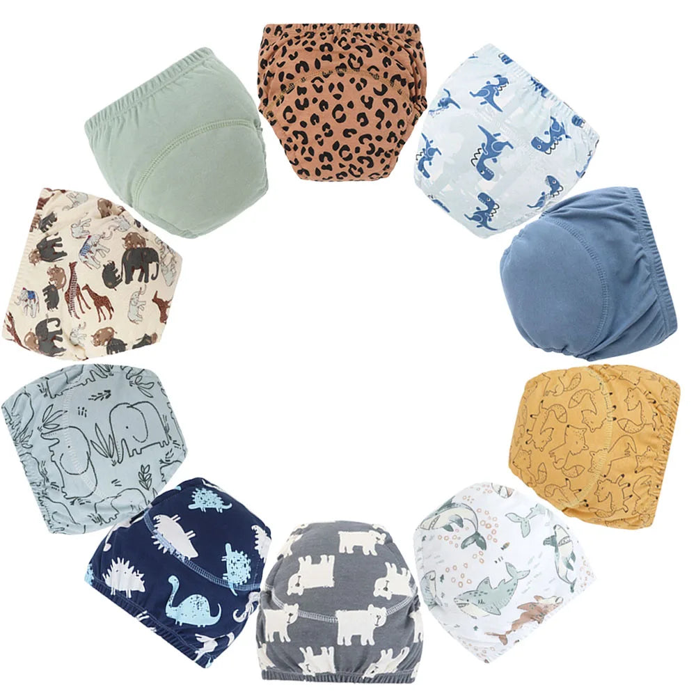 Waterproof Cotton Potty Training Pants 10-Pack – 4-layer construction
