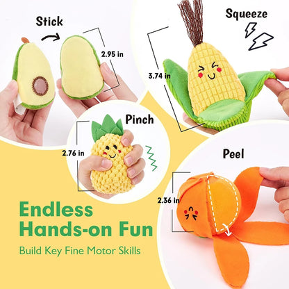 Sensory Fruit Veg Sorting Toy 16PCS 6-12M