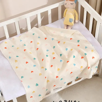 Cotton Muslin Swaddle Blanket 80x80cm 0-24M Kids