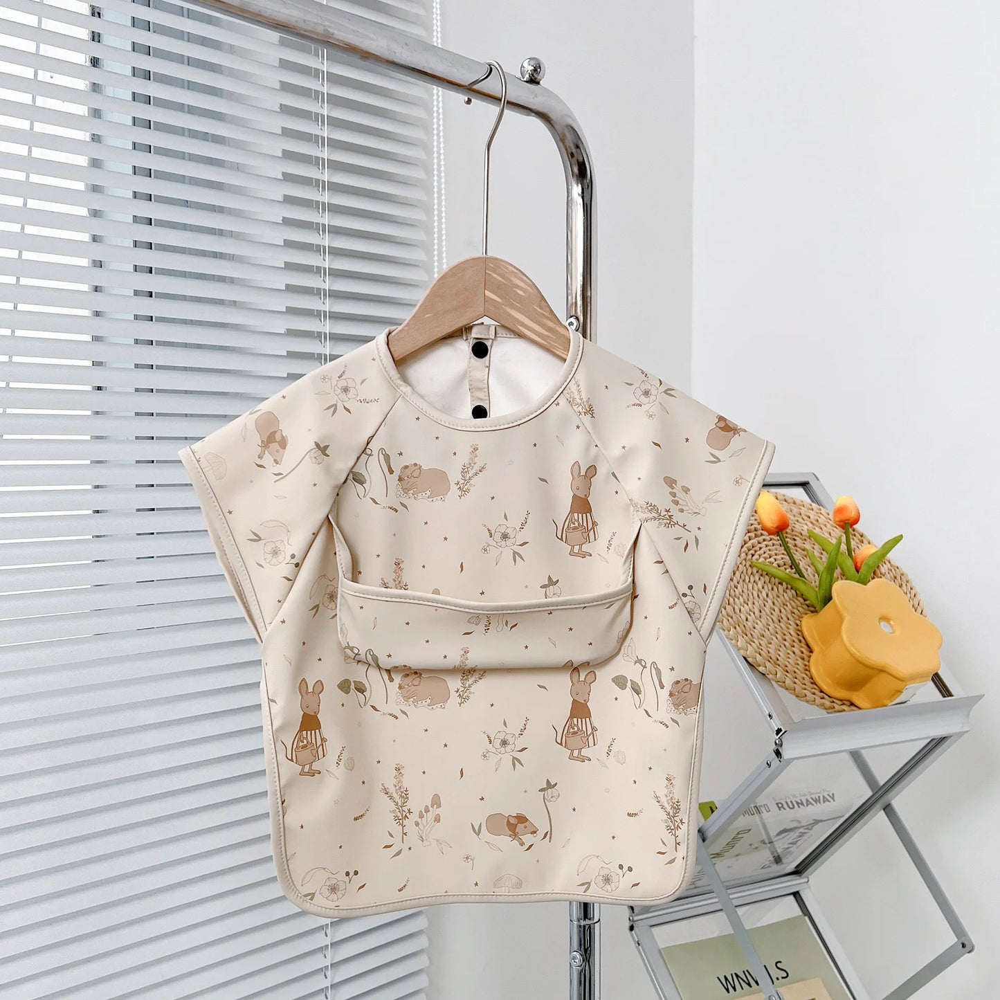 Waterproof Short Sleeve Animal Bib 1-3Y Kids