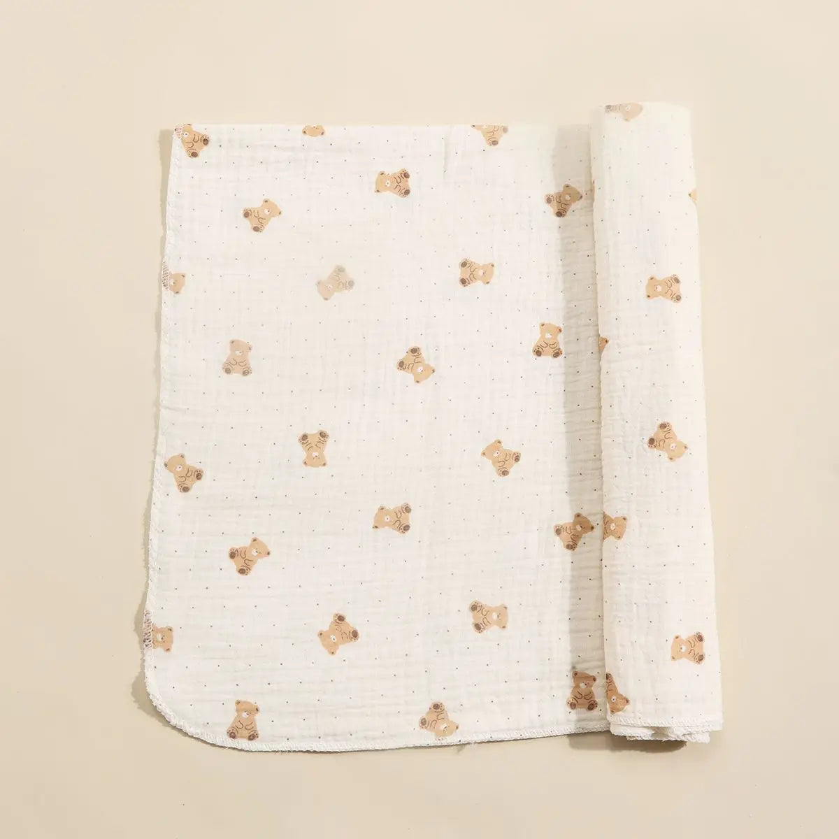 Cotton Muslin Swaddle Blanket 80x80cm 0-24M Kids