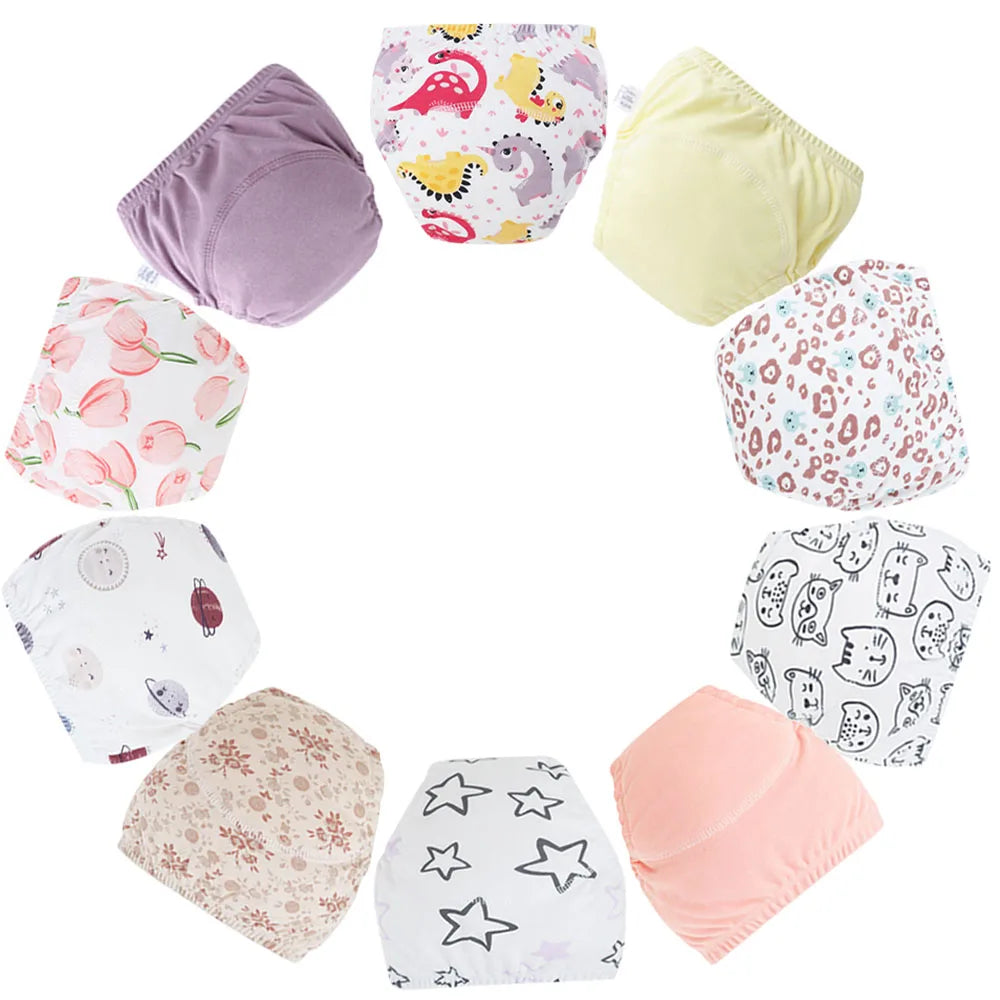 Waterproof Cotton Potty Training Pants 10-Pack – 4-layer construction