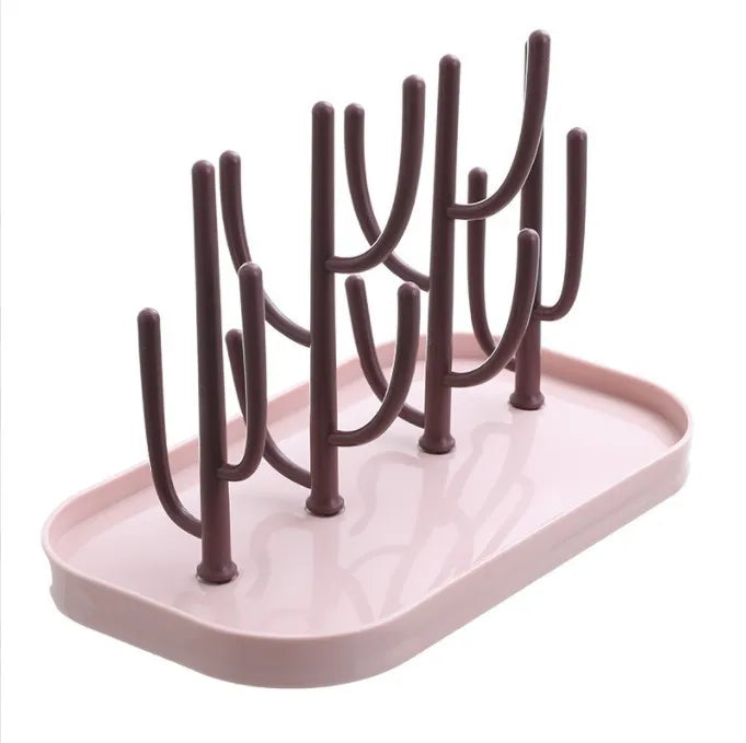 Bottle Drying Rack for Kitchen Counter Detachable – front view