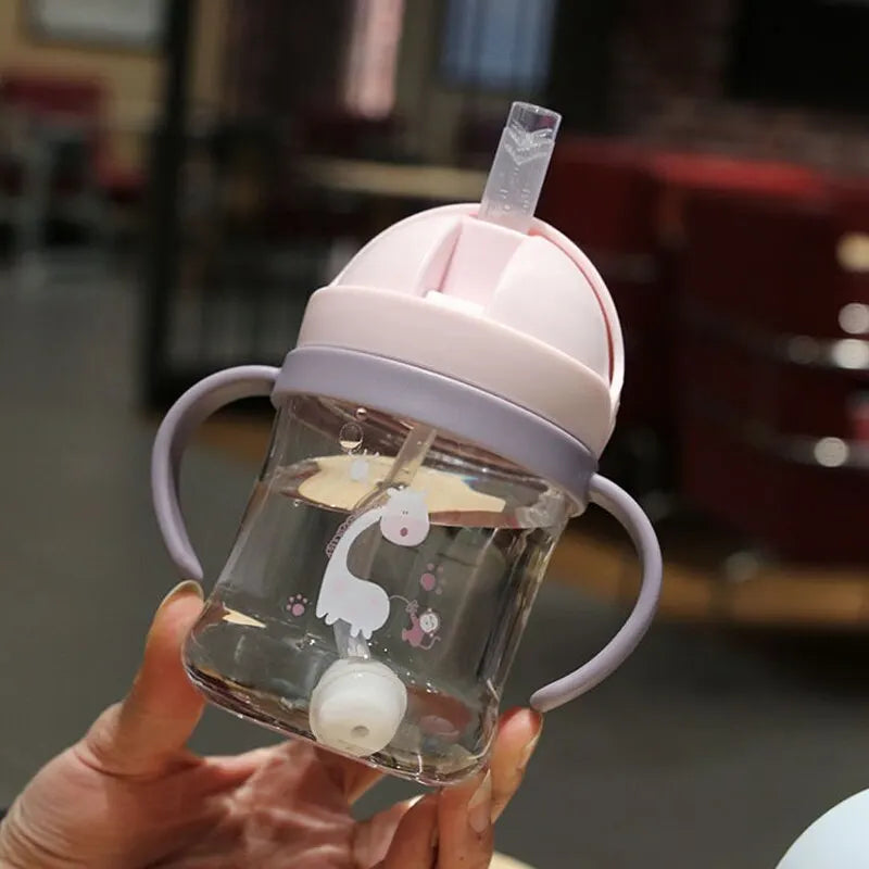 Kids Sippy Cup 250ml Gravity Straw & Handle – front view