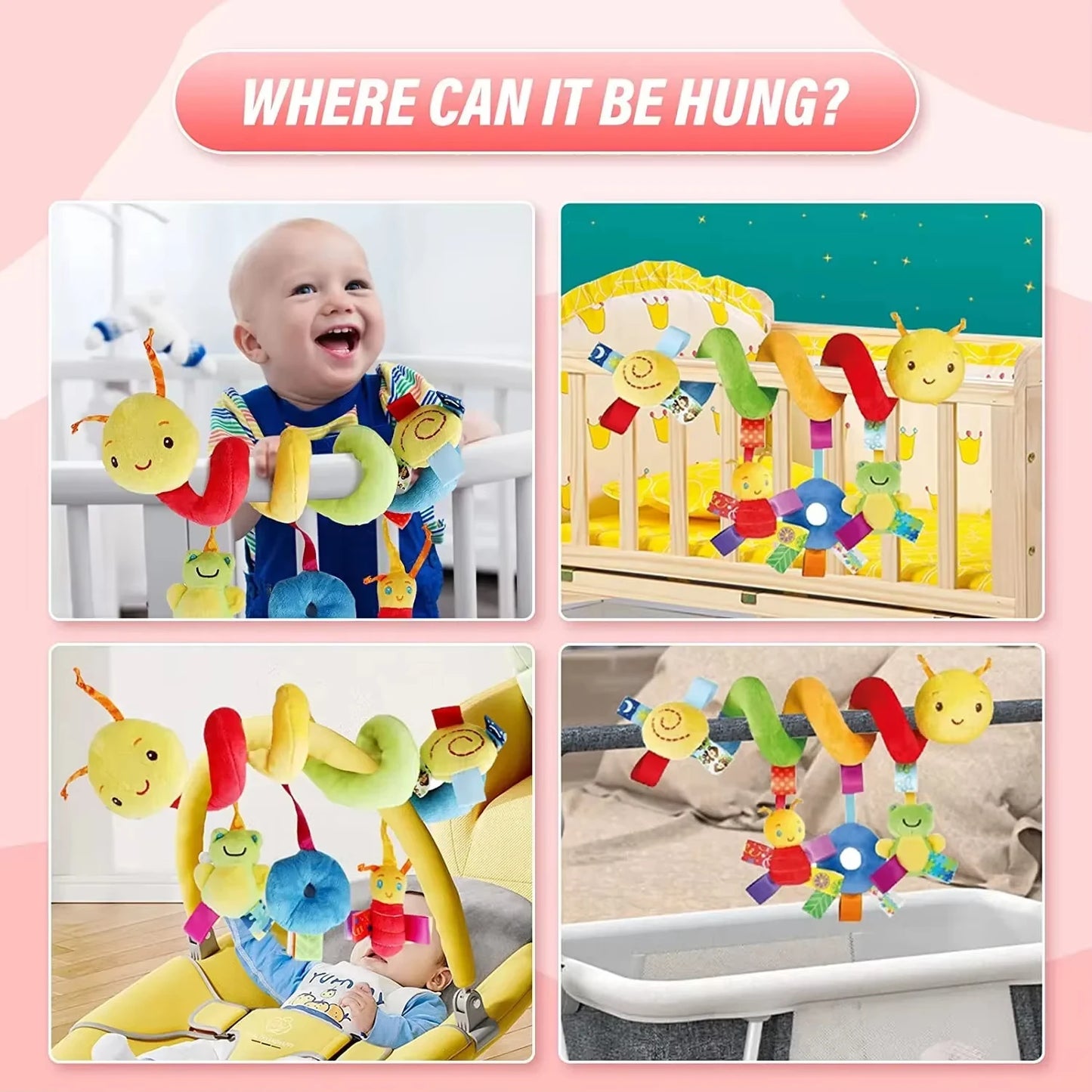 Crib Hanging Spiral Rattle Toy Musical