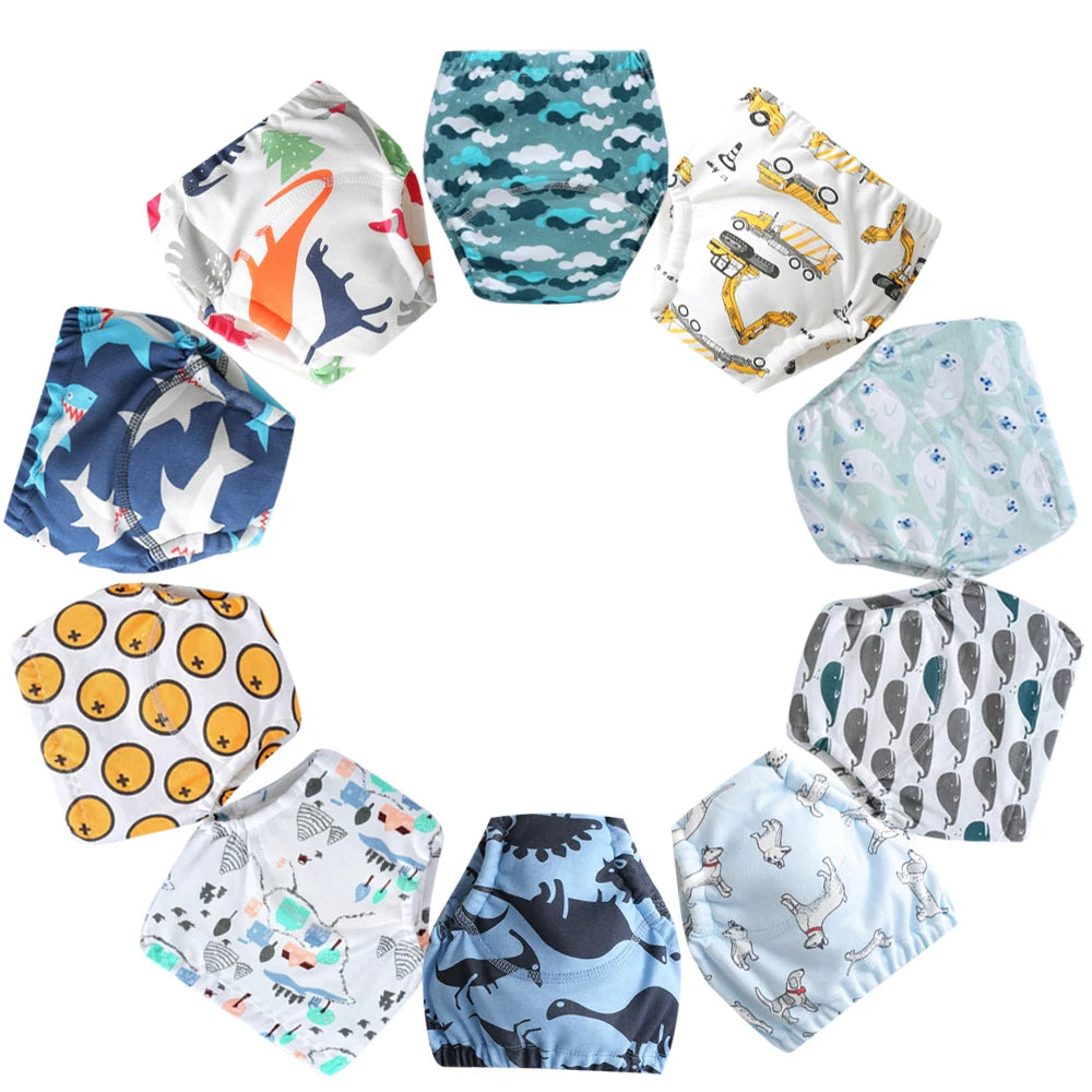 Waterproof Cotton Potty Training Pants 10-Pack – 4-layer construction