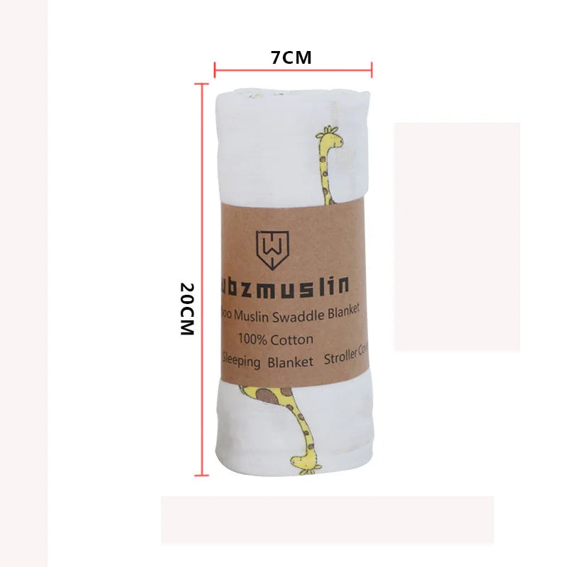 Dual Layer Muslin Swaddle Blanket 110cm 4-Pack